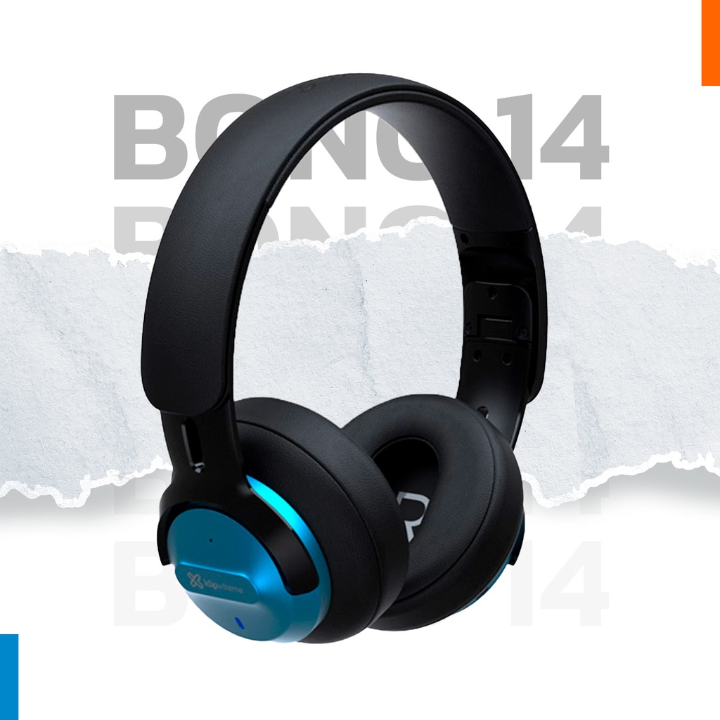 Audífonos tipo Headset Klip Xtreme ANC Premium Bluetooth con Micrófono Azul