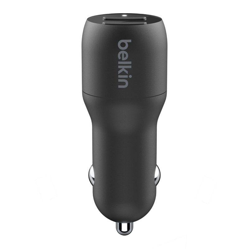 Cargador Para Carro Belkin BoostCharge Dual USB-A 24W Negro