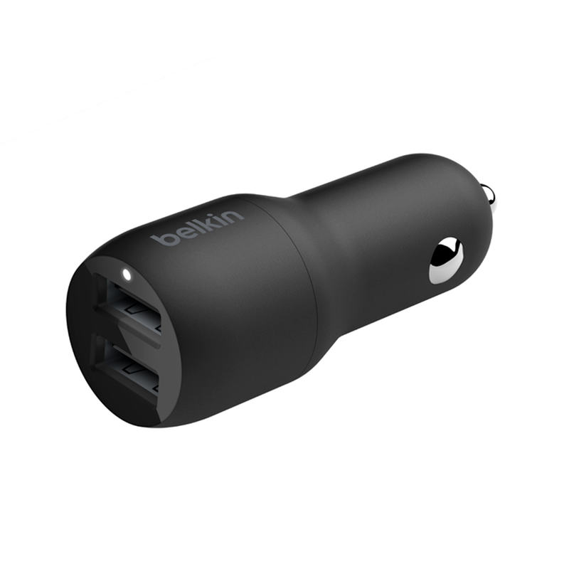 Cargador Para Carro Belkin BoostCharge Dual USB-A 24W Negro