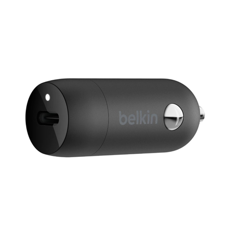 Cargador para Carro Belkin BoostCharge USB-C 30W​​ + Cable USB-C a Lightning Negro