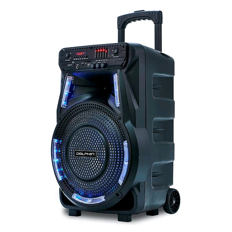 Bocina Dolphin SPX-17RBT Trolley Bluetooth con Micrófono 80 RMS Negro