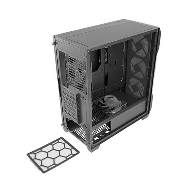 Case Gaming Antec DF600 FLUX Media Torre Vidrio Templado ATX Negro