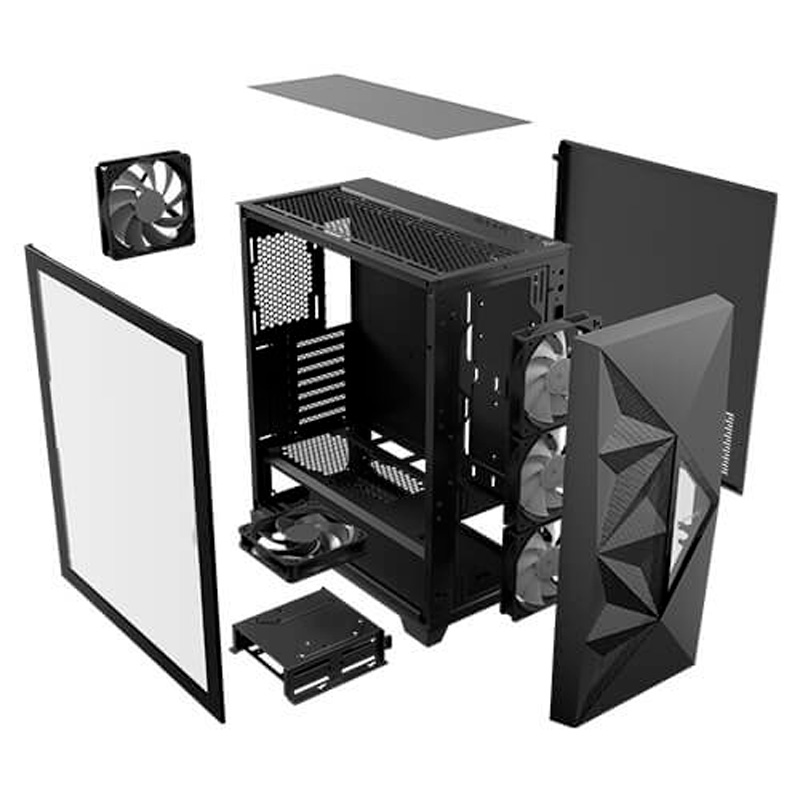 Case Gaming Antec DF800 FLUX Media Torre Vidrio Templado ATX Negro