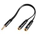 Adaptador 3.5mm Argom ARG-CB-0029 Audio y Micrófono Macho-Hembra Negro