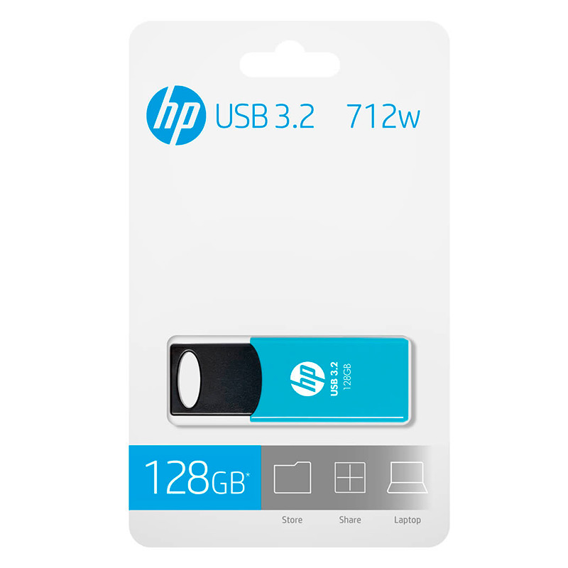 Memoria USB HP 128GB 712W 3.2 Flash Drives Azul/Negro