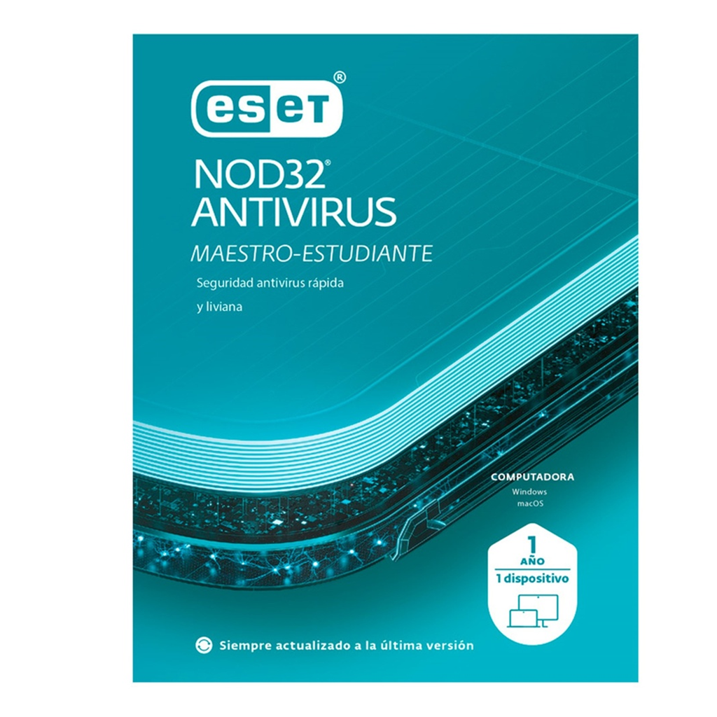 Licencia ESET NOD32 Antivirus 1PC 1Año Maestro Estudiante ***FISICA***