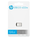 Memoria USB HP 64GB v222w 2.0 Flash Drives Plateado